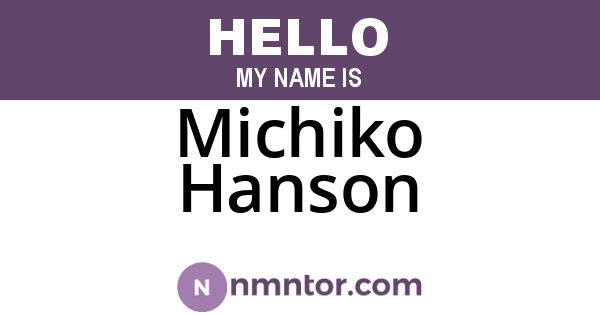 Michiko Hanson