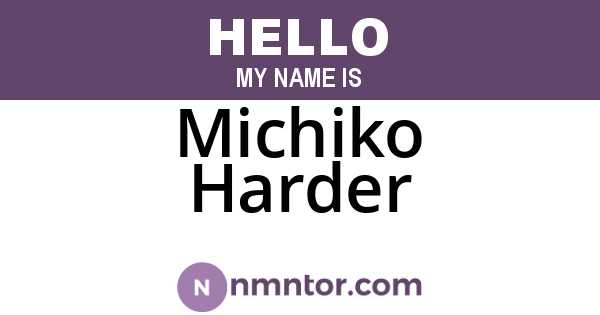 Michiko Harder