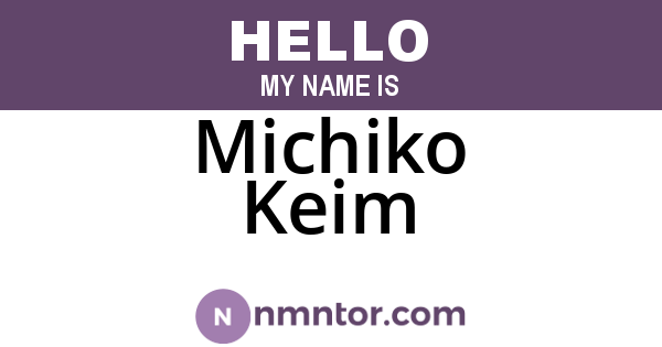 Michiko Keim