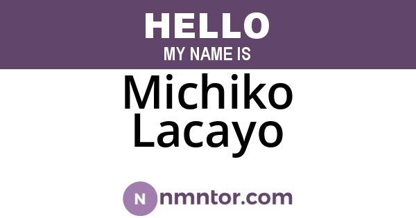 Michiko Lacayo