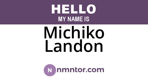 Michiko Landon