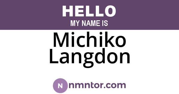 Michiko Langdon