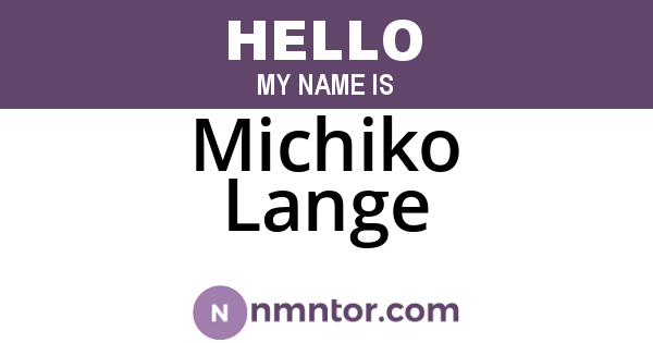 Michiko Lange