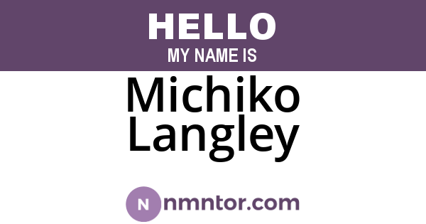 Michiko Langley