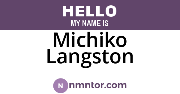 Michiko Langston