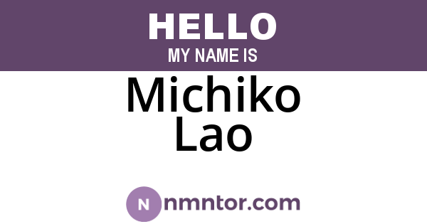 Michiko Lao