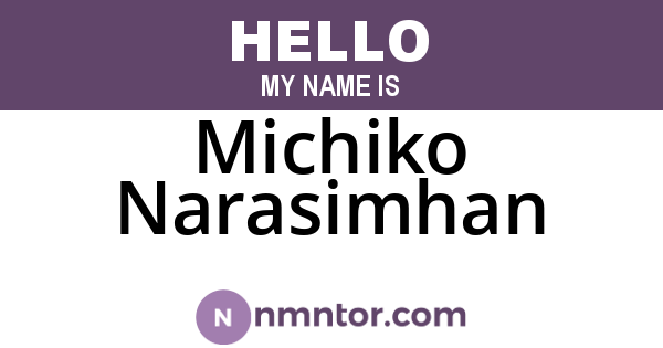 Michiko Narasimhan