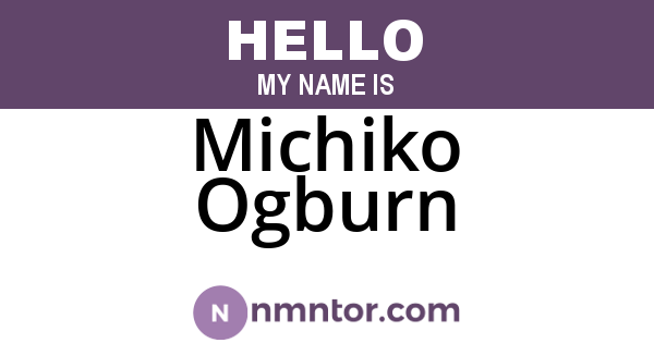 Michiko Ogburn
