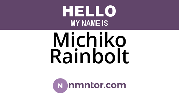 Michiko Rainbolt