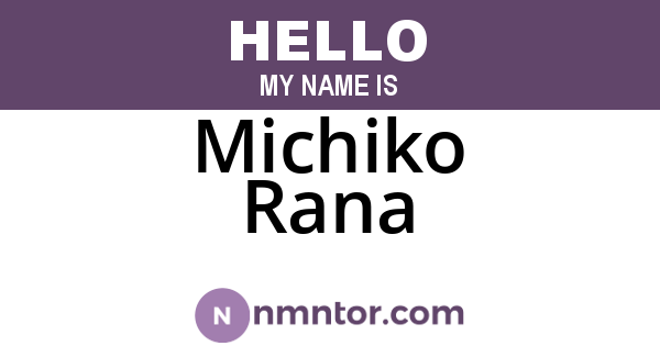 Michiko Rana