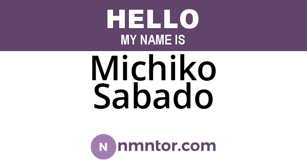 Michiko Sabado