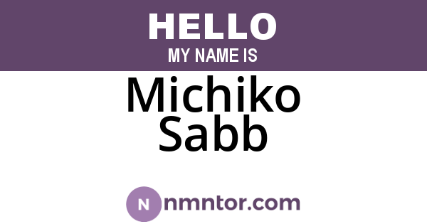 Michiko Sabb
