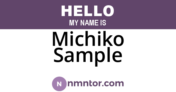 Michiko Sample