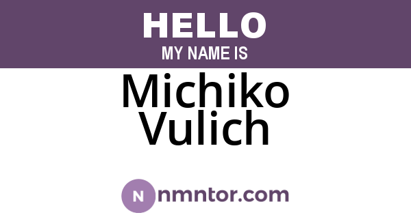 Michiko Vulich
