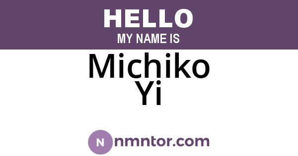 Michiko Yi