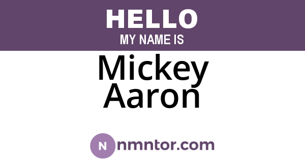 Mickey Aaron