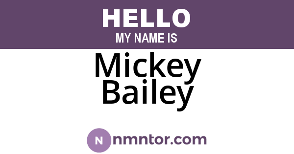 Mickey Bailey