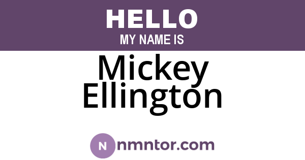 Mickey Ellington