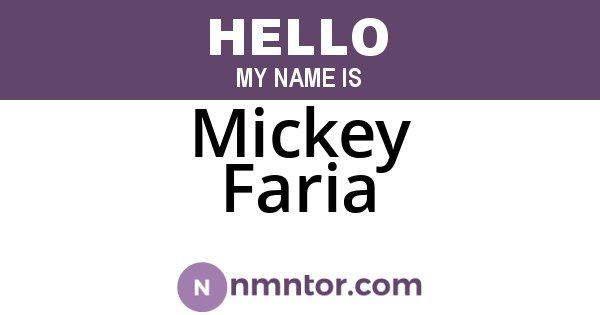 Mickey Faria