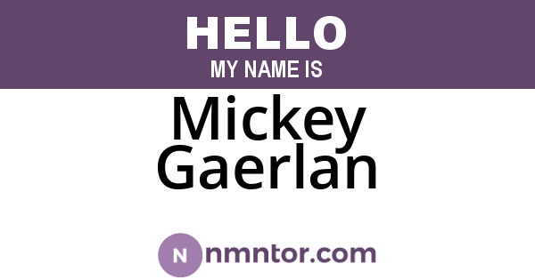 Mickey Gaerlan