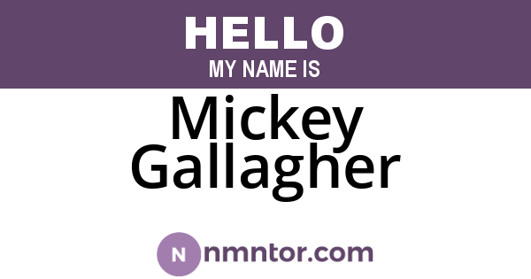 Mickey Gallagher