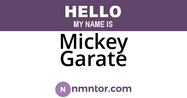 Mickey Garate