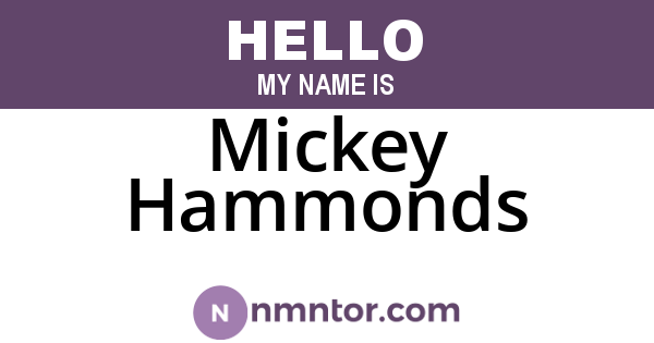 Mickey Hammonds