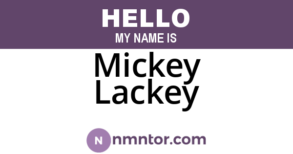 Mickey Lackey