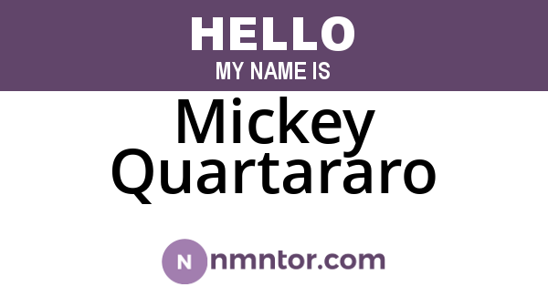 Mickey Quartararo