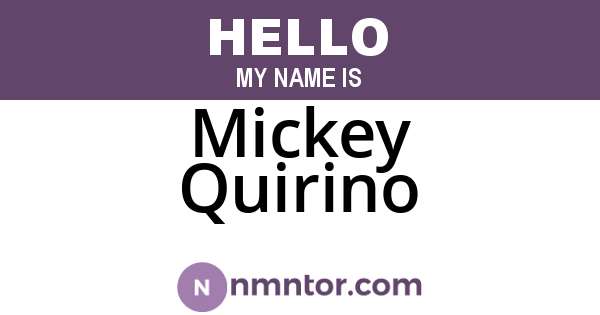 Mickey Quirino