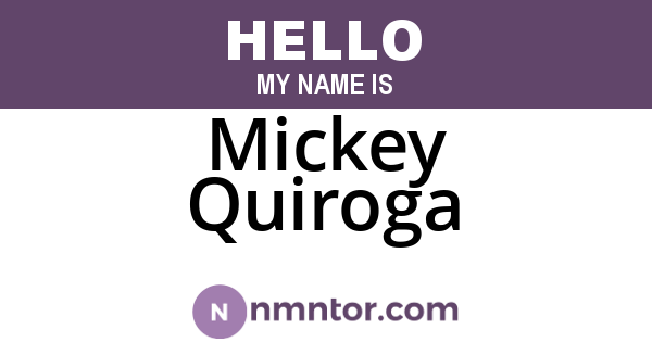 Mickey Quiroga