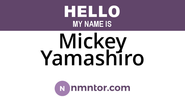 Mickey Yamashiro