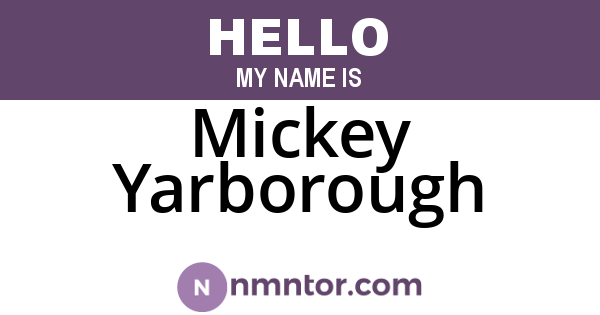 Mickey Yarborough
