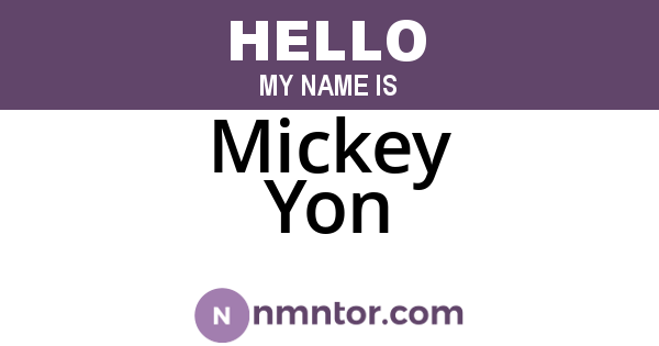 Mickey Yon