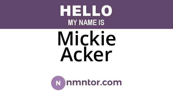 Mickie Acker