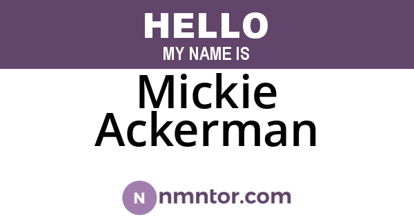 Mickie Ackerman