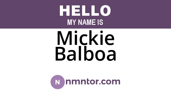 Mickie Balboa