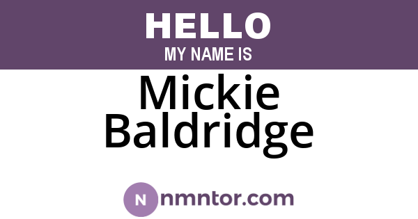 Mickie Baldridge