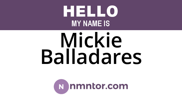 Mickie Balladares