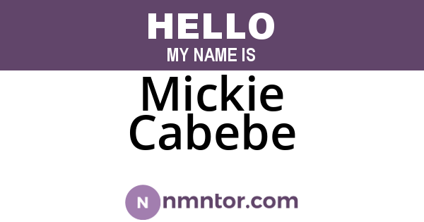 Mickie Cabebe