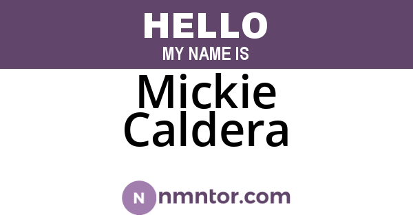 Mickie Caldera