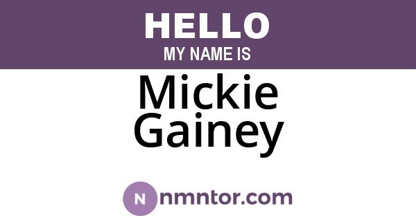 Mickie Gainey