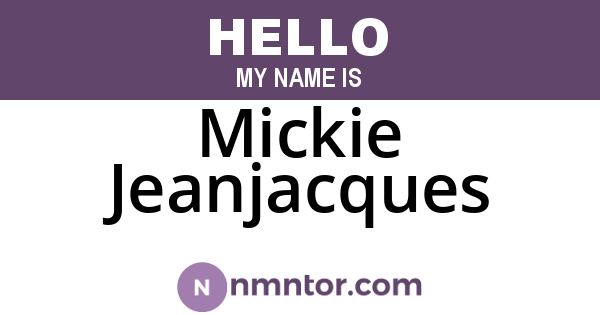 Mickie Jeanjacques