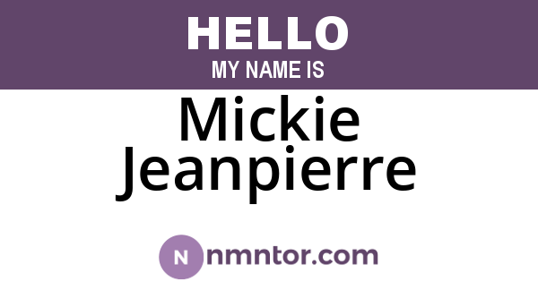Mickie Jeanpierre