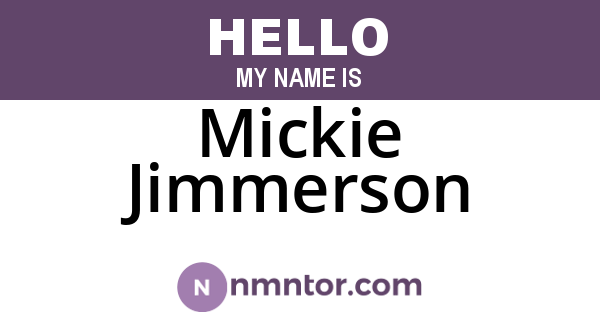 Mickie Jimmerson