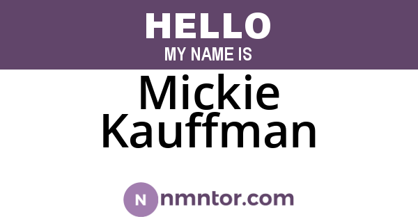 Mickie Kauffman