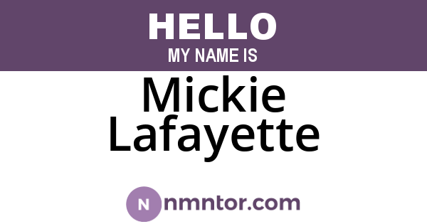 Mickie Lafayette