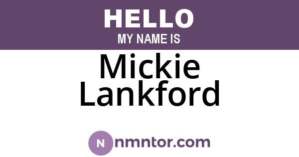 Mickie Lankford