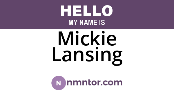 Mickie Lansing