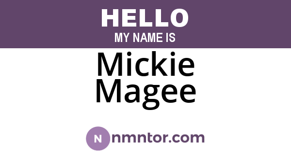 Mickie Magee